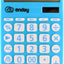 Enday Solar Powered 12-Digit Calculator - Blue, Large Display, Perfect for Office & School