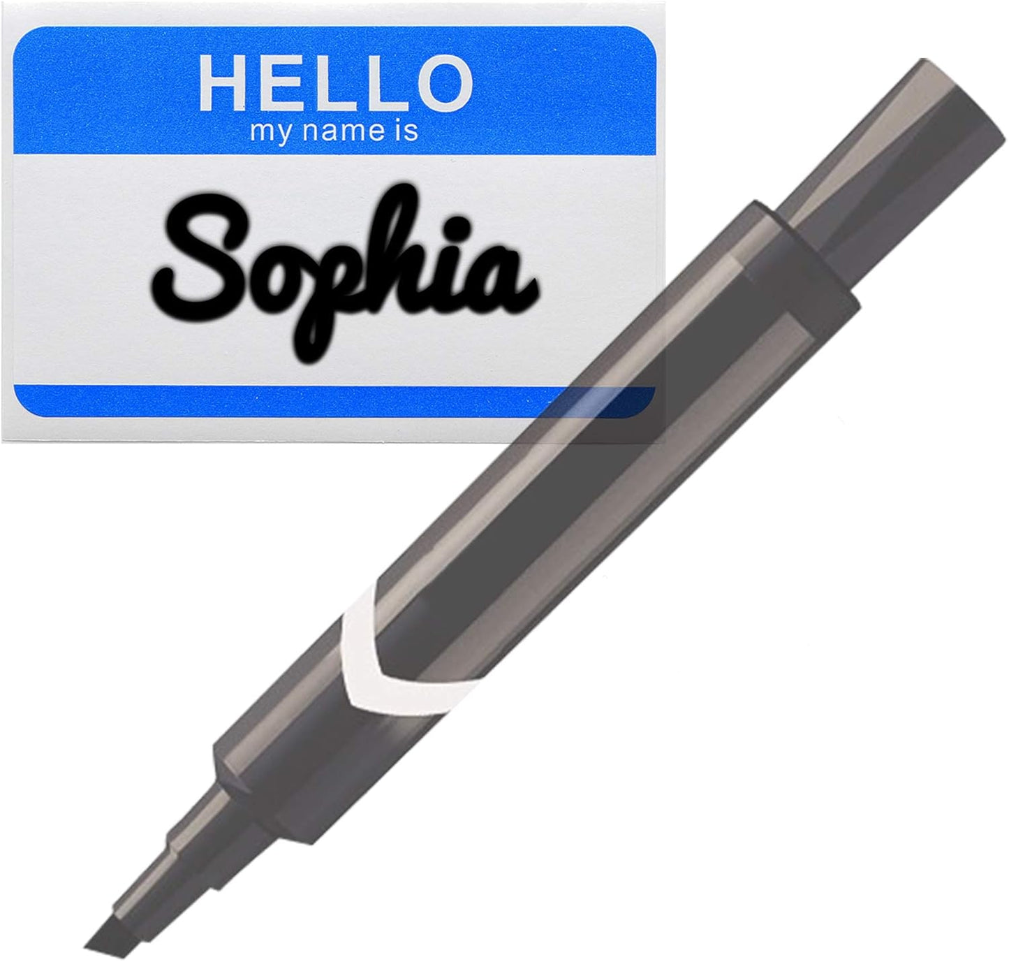 Hello My Name is Stickers Identification Badges Name Badge Label - Peel and Stick for School, Home & Office – 50 Stickers