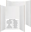 White Trifold Presentation Board 36" x 48" (Pack of 2) Self-Adhesive Science Subtitles Included - Display Exhibition Board Lightweight and Portable with Smooth Surface - By Emraw