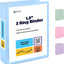 Enday Binders Pastel 3 Ring Binder, Clear View Cover for Letter Size 8.5 x 11'' Paper & 2 Inside Pockets, Ideal for School Supplies, Office, and Home (select inch size)