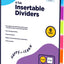 Binder Dividers with Tabs, 5 Dividers for 3 Ring Binder Standard Index Folder Dividers, Plastic Multicolor Dividers with White Insertable Tabs â€“ by Enday (5-Tab, 1 Pack)