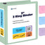 Enday Binders Pastel 3 Ring Binder, Clear View Cover for Letter Size 8.5 x 11'' Paper & 2 Inside Pockets, Ideal for School Supplies, Office, and Home (select inch size)