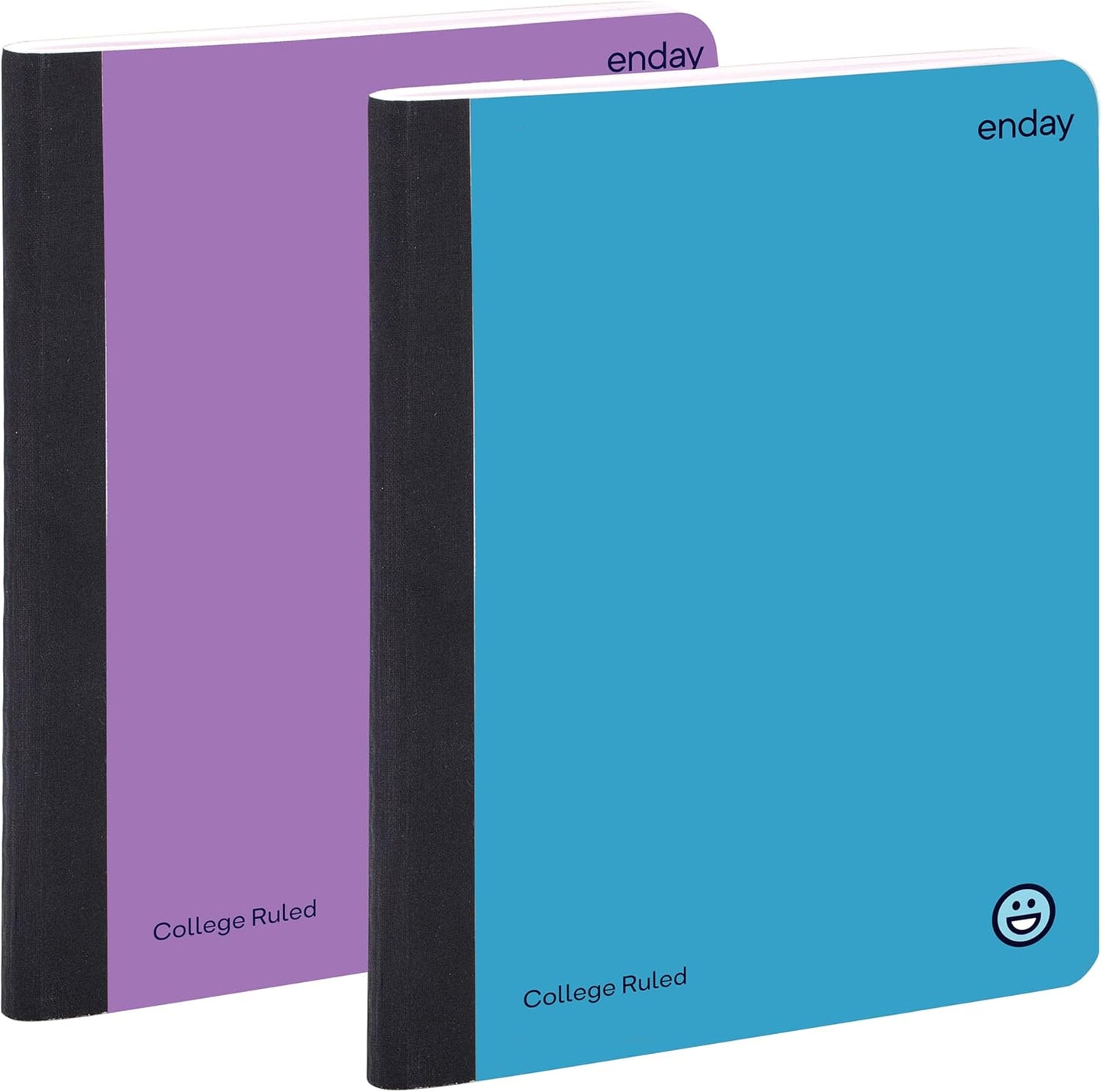 Enday Composition Notebooks College Ruled Paper, Hard Cover Composition Notebook, Premium Lined Composition Books, 100 Sheets Ruled Notebook, Blue and Purple (2 Pack)