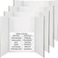 White Trifold Presentation Board 36" x 48" (Pack of 2) Self-Adhesive Science Subtitles Included - Display Exhibition Board Lightweight and Portable with Smooth Surface - By Emraw