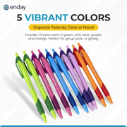 Enday Pens Bulk (75 Pack), Retractable Ball Point Pens Black Ink,