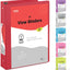 3 Ring Binder Clear View Cover with 2 Inside Pockets, Colored School Supplies Office and Home Binders – by Enday