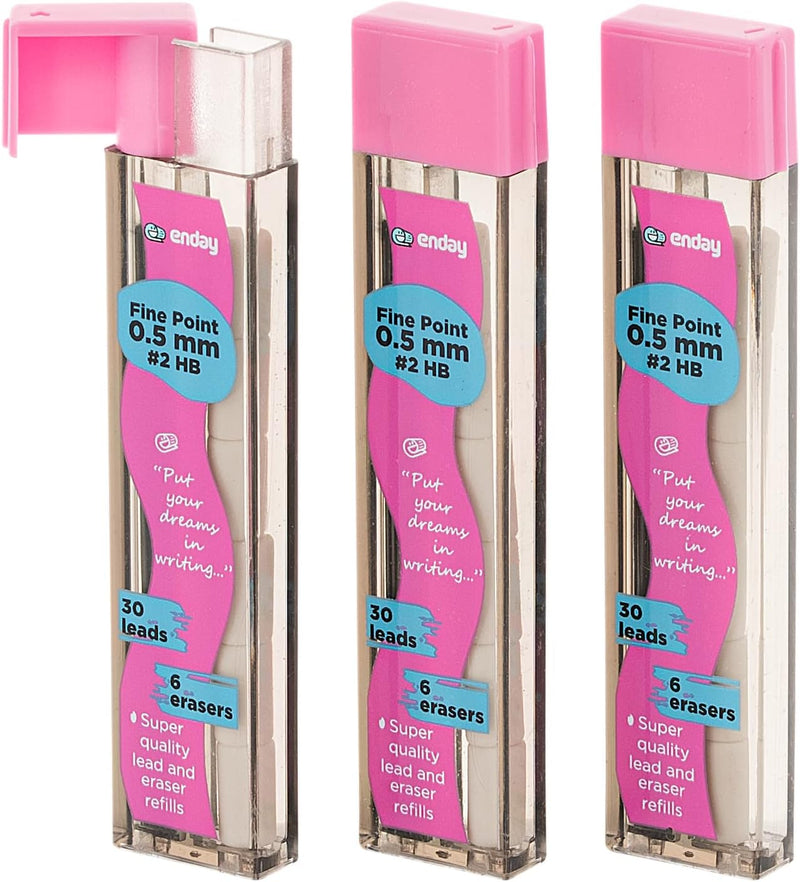 Eraser And Lead Refill Tube (3/Pack)