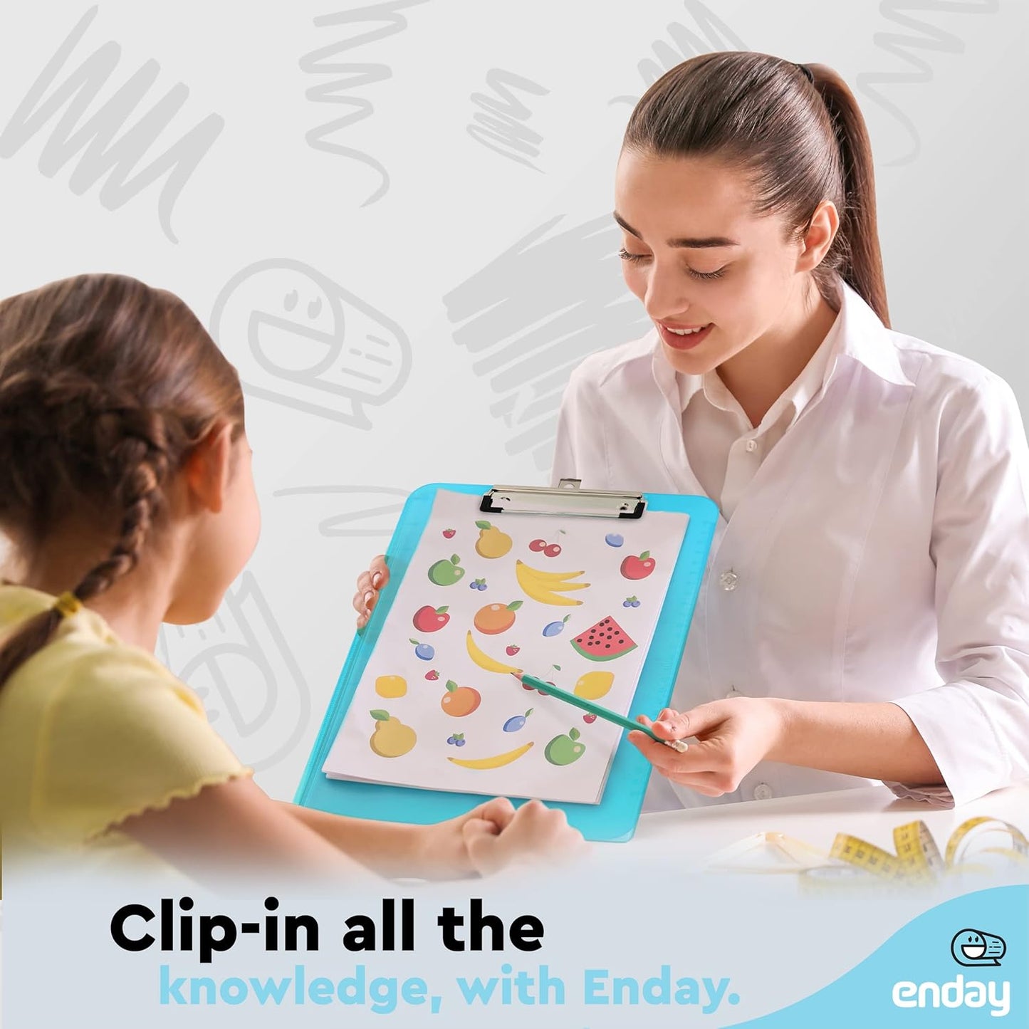 Plastic Clipboard Standard Size Blue, Translucent Low Profile Clip Board, Hangable Clipboard, 12.7â€ x 9â€, Holds 100 Sheets, Also Available in Green, Purple, Pink, Red, Grey, 1 Pc - by Enday