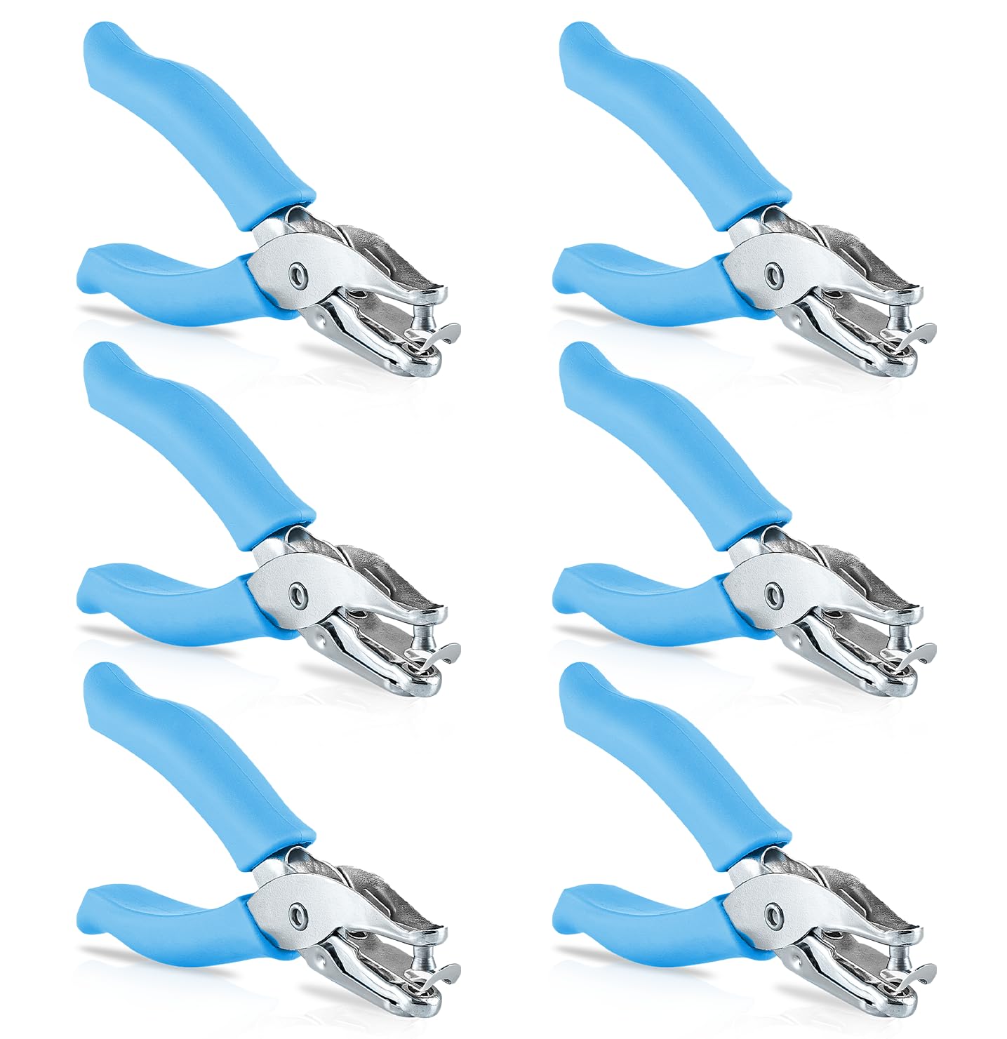 Single Hole Punch Metal Blue, 1/4â€ Hole Puncher with Soft Grip Handles for Paper and Crafts Round Circle Shape, for Kids and Adults, Also Available in Green, Pink, Red, Purple, Grey, 1 Pc â€“ by Enday