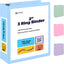 Enday Binders Pastel 3 Ring Binder, Clear View Cover for Letter Size 8.5 x 11'' Paper & 2 Inside Pockets, Ideal for School Supplies, Office, and Home (select inch size)