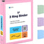 Enday Binders Pastel 3 Ring Binder, Clear View Cover for Letter Size 8.5 x 11'' Paper & 2 Inside Pockets, Ideal for School Supplies, Office, and Home (select inch size)