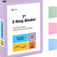 Enday Binders Pastel 3 Ring Binder, Clear View Cover for Letter Size 8.5 x 11'' Paper & 2 Inside Pockets, Ideal for School Supplies, Office, and Home (select inch size)