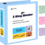 Enday Binders Pastel 3 Ring Binder, Clear View Cover for Letter Size 8.5 x 11'' Paper & 2 Inside Pockets, Ideal for School Supplies, Office, and Home (select inch size)