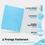 Plastic Folders with Pockets and Prongs Blue - Two Pocket Folder with Brads - 3 Prong Folders with Pockets for Letter Size Sheets, Also Available in Purple, Green, Red, Pink, and Grey, 1 Pc â€“by Enday