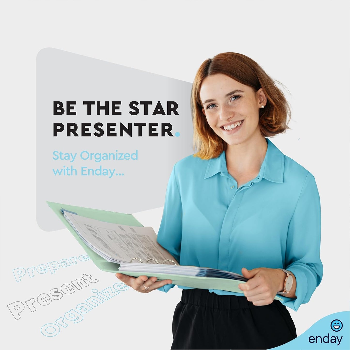 Enday Binders Pastel 3 Ring Binder, Clear View Cover for Letter Size 8.5 x 11'' Paper & 2 Inside Pockets, Ideal for School Supplies, Office, and Home (select inch size)