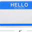 Hello My Name is Stickers Identification Badges Name Badge Label - Peel and Stick for School, Home & Office – 50 Stickers