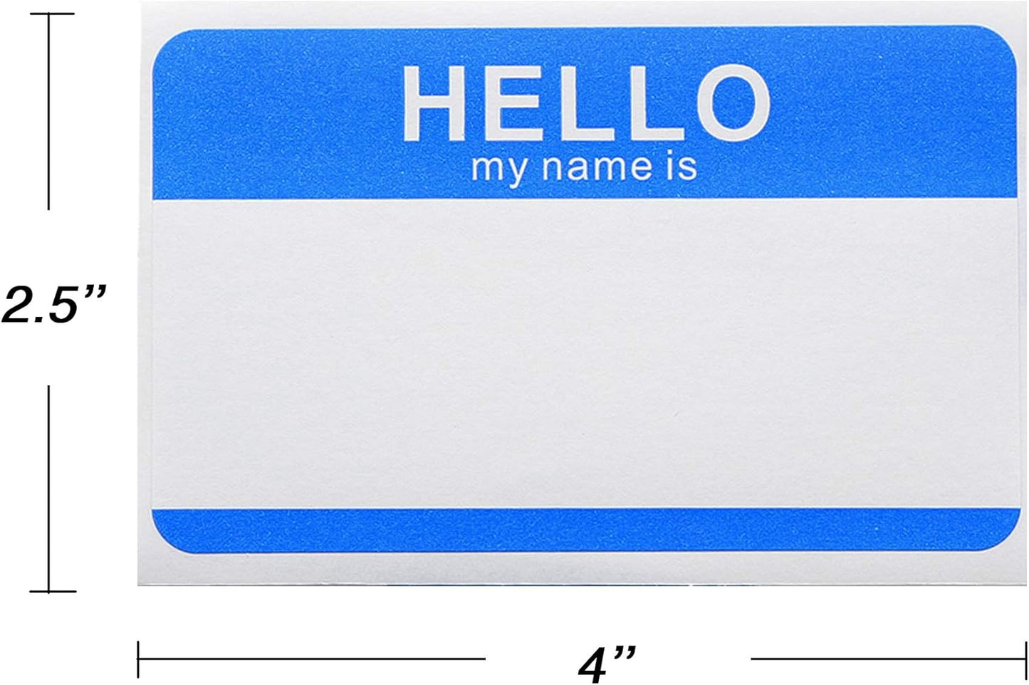 Hello My Name is Stickers Identification Badges Name Badge Label - Peel and Stick for School, Home & Office – 50 Stickers