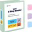 Enday Binders Pastel 3 Ring Binder, Clear View Cover for Letter Size 8.5 x 11'' Paper & 2 Inside Pockets, Ideal for School Supplies, Office, and Home (select inch size)