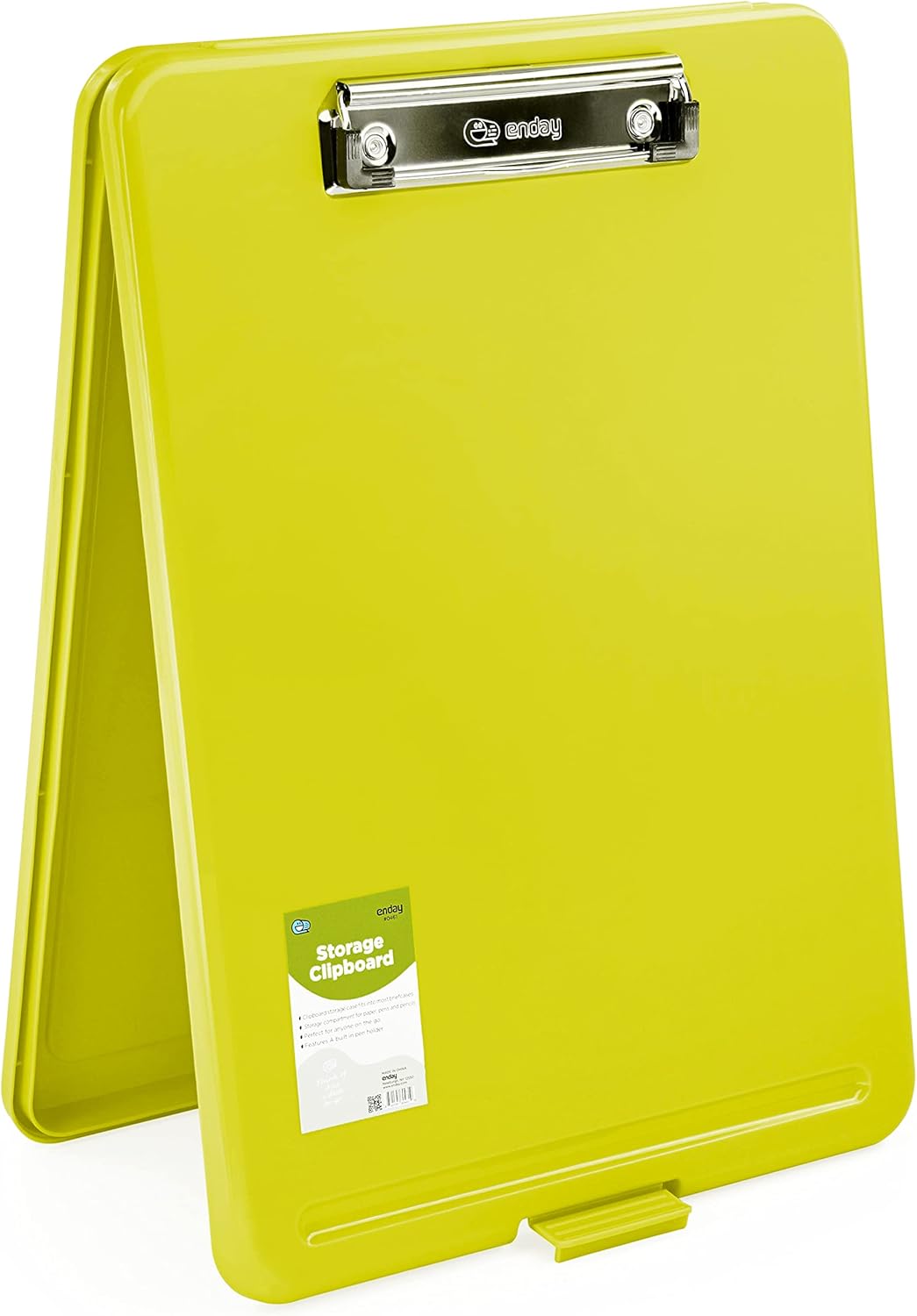 Clipboard with Storage Black, Letter Size Storage Clipboard with Compartments Case for Nurse Teachers Plastic Translucent Holds 100 Sheets Also Avail. in Green, Purple, Pink, Red, Blue, Grey-by Enday