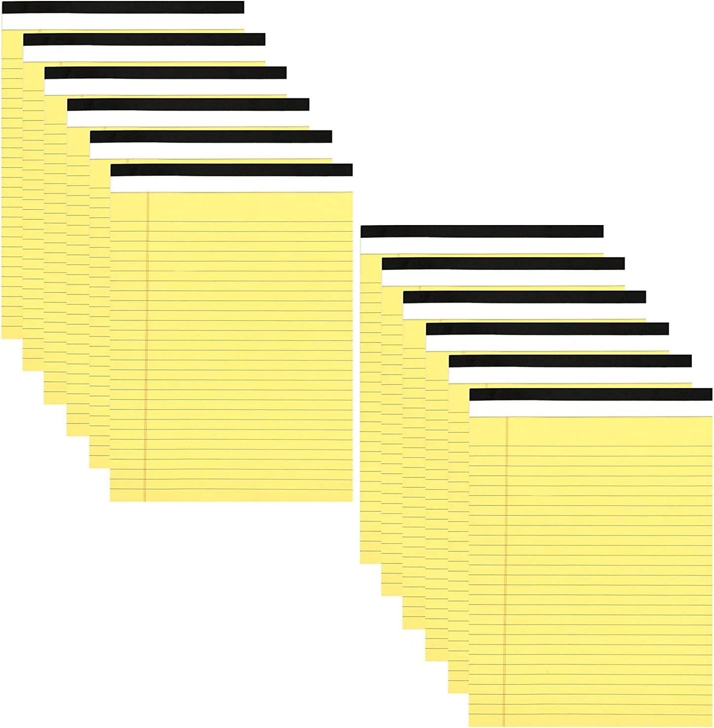 Emraw White Micro Perforated Edge Legal Ruled Universal 50 Sheets Letter Size Writing Pad- 50 Ct. 8.5" X 11.75" (Pack of 12)