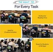 Enday Chair Pockets for Classrooms Set of 24, Premium Student Chair Pockets, Deep Seat Sacks for Classroom Chairs, Heavy Duty Chair Bags for Books & School Supplies Organizer