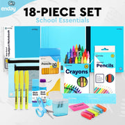 Enday Back to School Supplies for Kids, Blue School Supply Box Grades K-5, 78 Piece Set