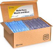 Ballpoint Pens Bulk (400 Pack) 200 Black & 200 Blue - Medium Point