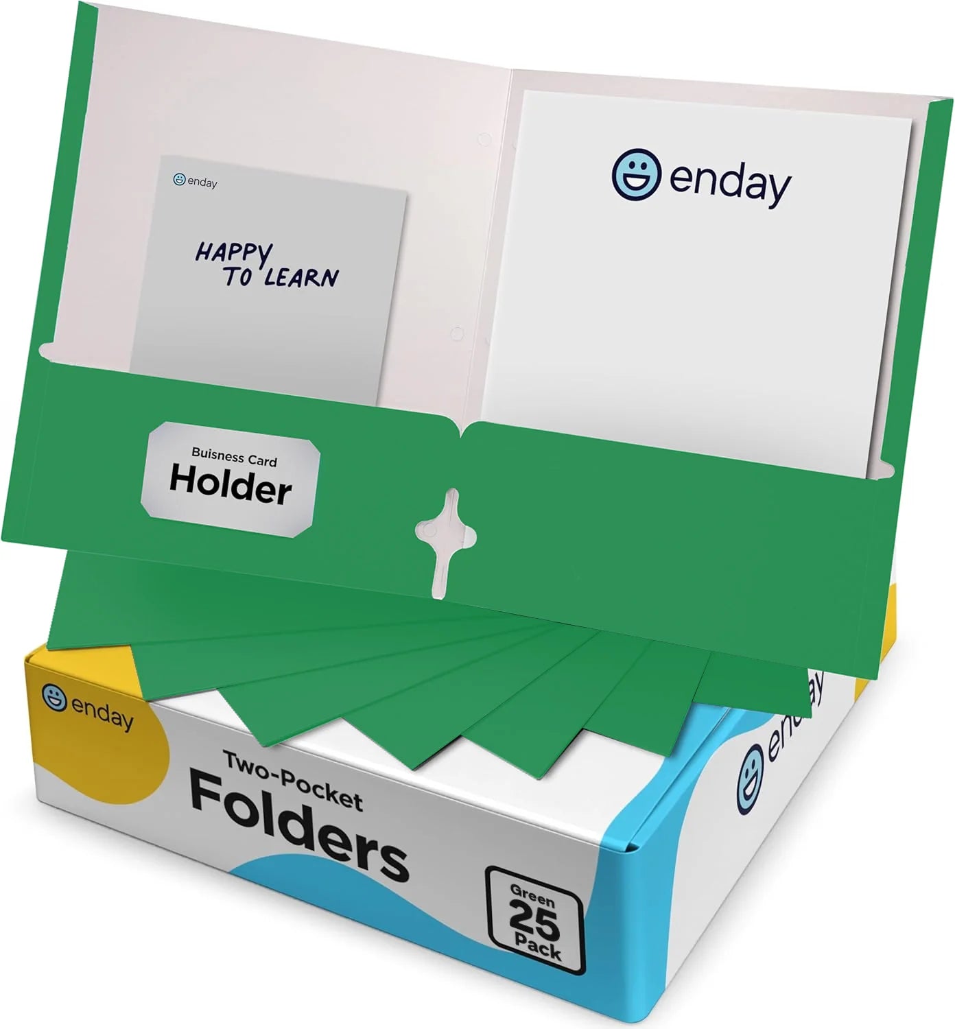 Paper 2-Pockets Portfolio With 3 Prongs 25 Pack