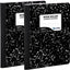 Emraw Marble Composition Notebook Wide Ruled Paper, 2 Pack, 9-3/4" x 7-1/2", 100 Sheets per Notebook Durable Cover Writing Book for school and journaling – by Enday
