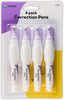 Emraw Enday Correction Pen (4 Pack) - Correction Liquid 0.2 Fl Oz (7 Ml) Metal Tip White Correction Fluid.