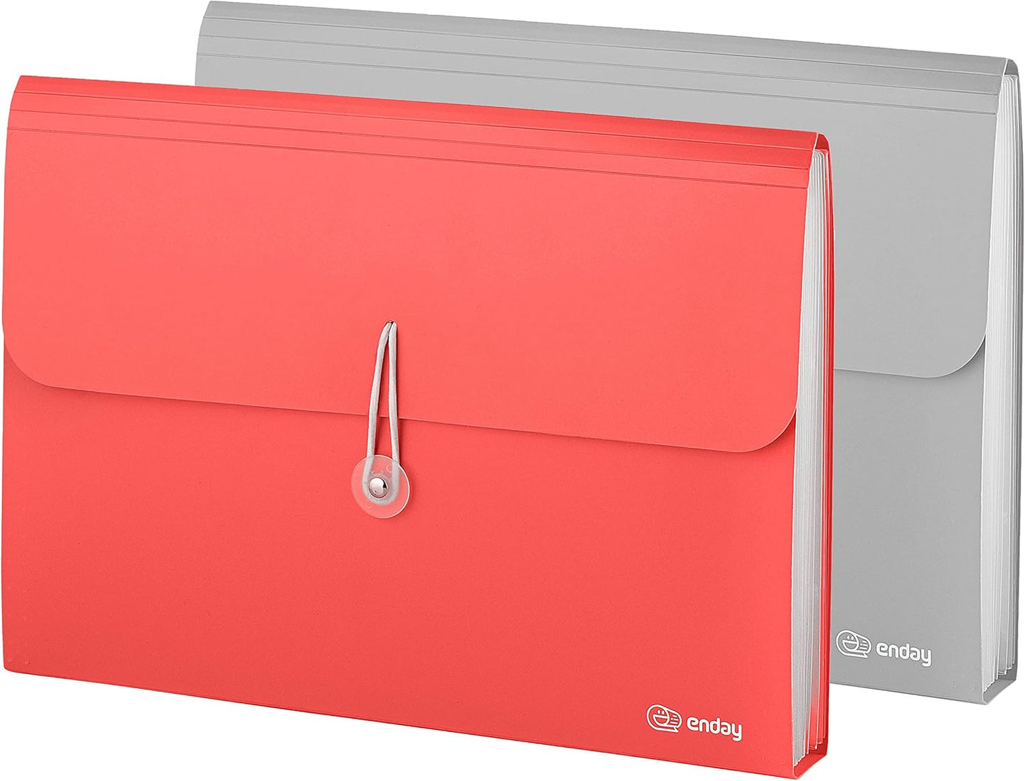 Accordian File Organizer, 7 Pocket Expanding File & Cover Folder with Labels, Plastic Portable Desktop Supplies Letter A4 Paper in Blue and Purple (2 Pack) â€“ by Enday