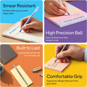 Ballpoint Pens Bulk (400 Pack) 200 Black & 200 Blue - Medium Point