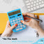 Enday Solar Powered 12-Digit Calculator - Blue, Large Display, Perfect for Office & School