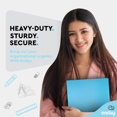 Folders with 2 Pockets Blue, Colored Plastic File School Folder Letter Size, Heavy Duty Poly Portfolio Folder with Two-Pockets, Also Available in Purple, Green, Red, Pink, and Grey, 1 Pc - by Enday