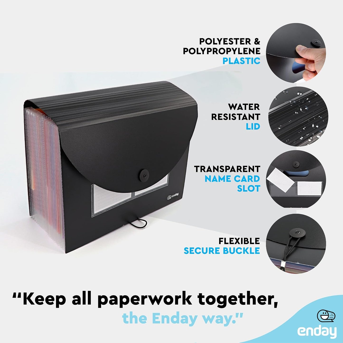 24-Pocket Expanding File Document Holder