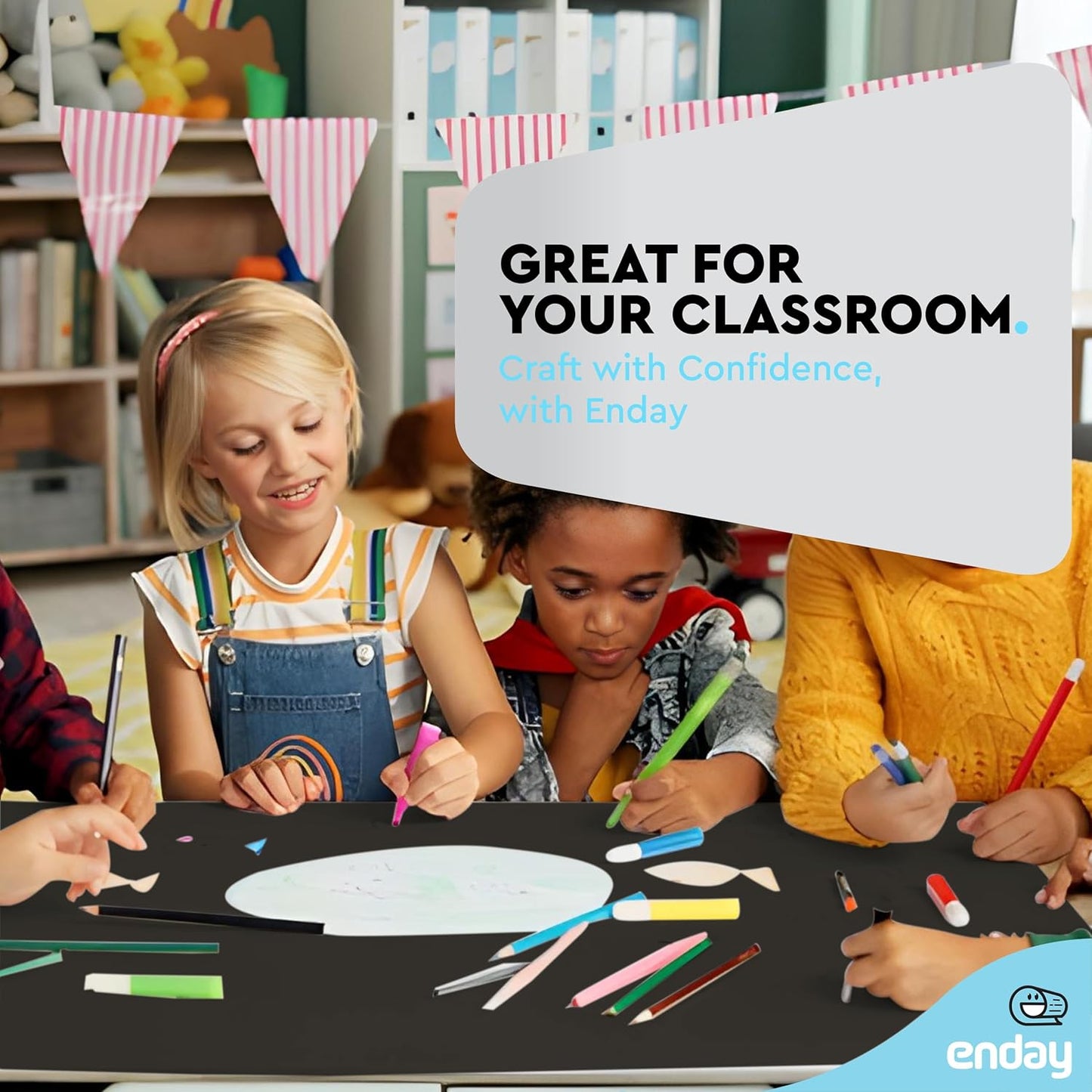 Emraw Poster Board Lightweight Craft Backing Boards for Presentations Office Sign Blank Painting Board Smooth Surface Poster Sheets for School Pack of 5 (Black)