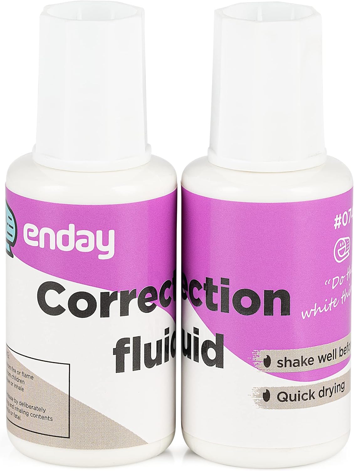 Correction Fluid With Foam Brush 0.7 Fl Oz (15 Ml) (2/Pack)