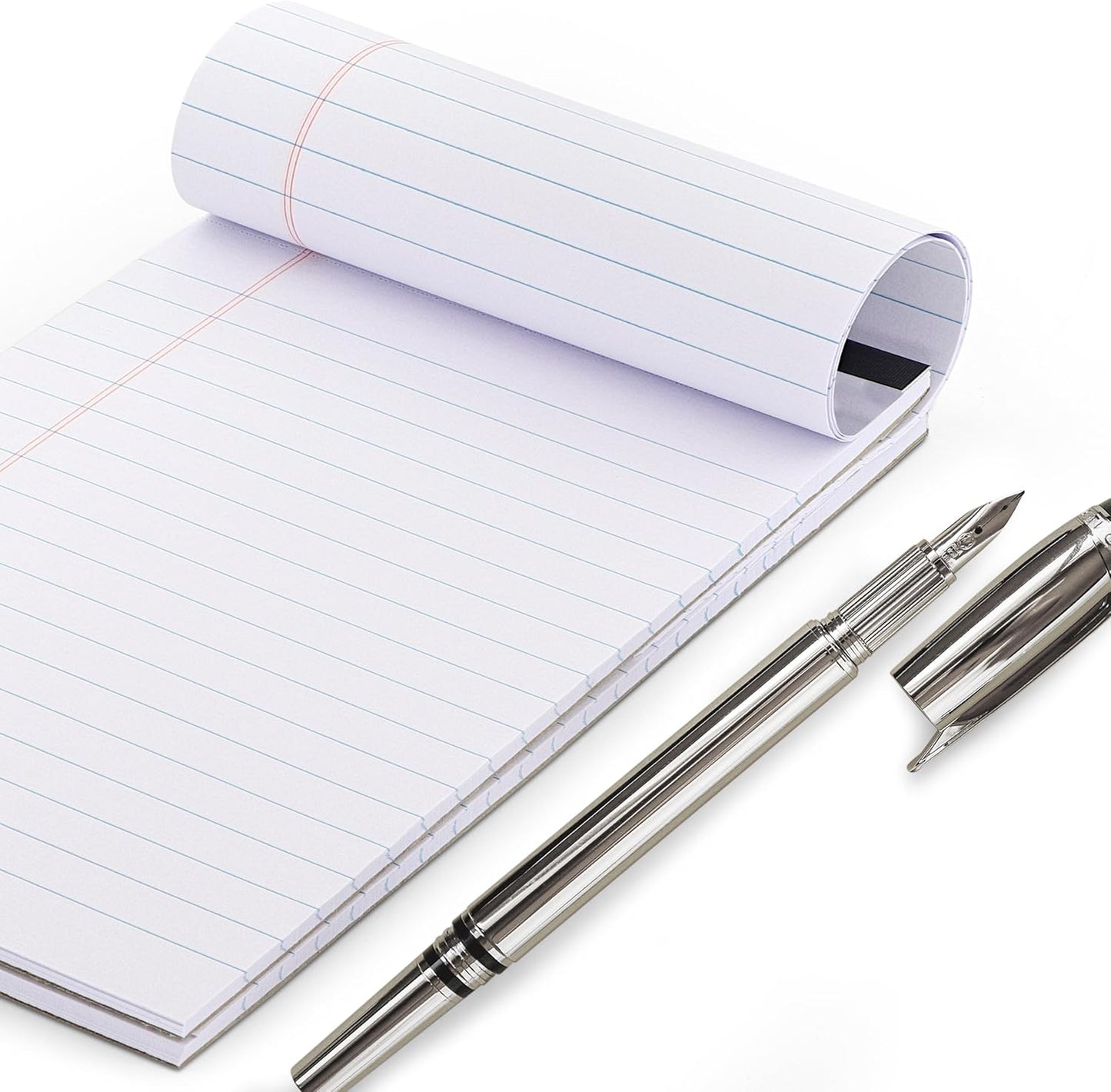Enday Legal Pads 8.5 x 11 Inch, (12 Pack) 50 Sheets per Notepad, White Note Pads, Legal Ruled Writing Pad with Perforated Pages, White Paper Legal Pad for Work and Note-Taking.
