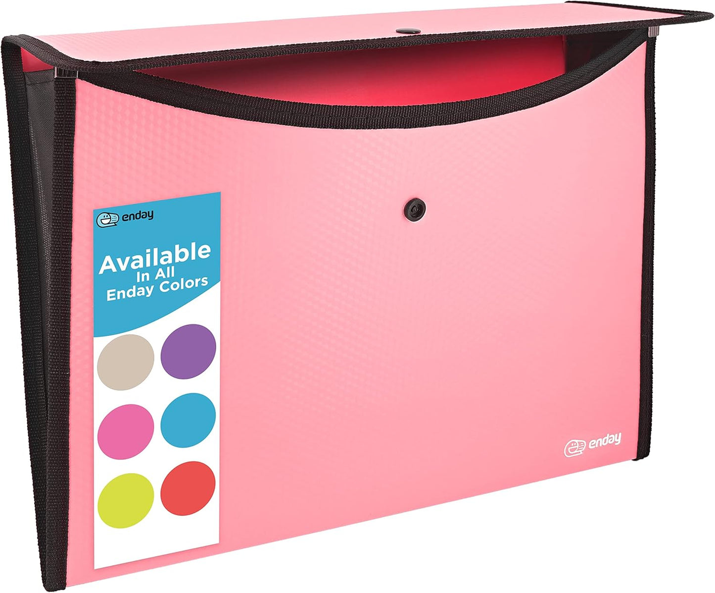 Square Flap Document Holder Blue, Expanding File Folder, A4 Letter Size Reusable Filling Envelopes, Snap Closure Wallet File Pouch Also Available in Pink, Purple, Green, Red, Grey, 1 Pcâ€“ by Enday