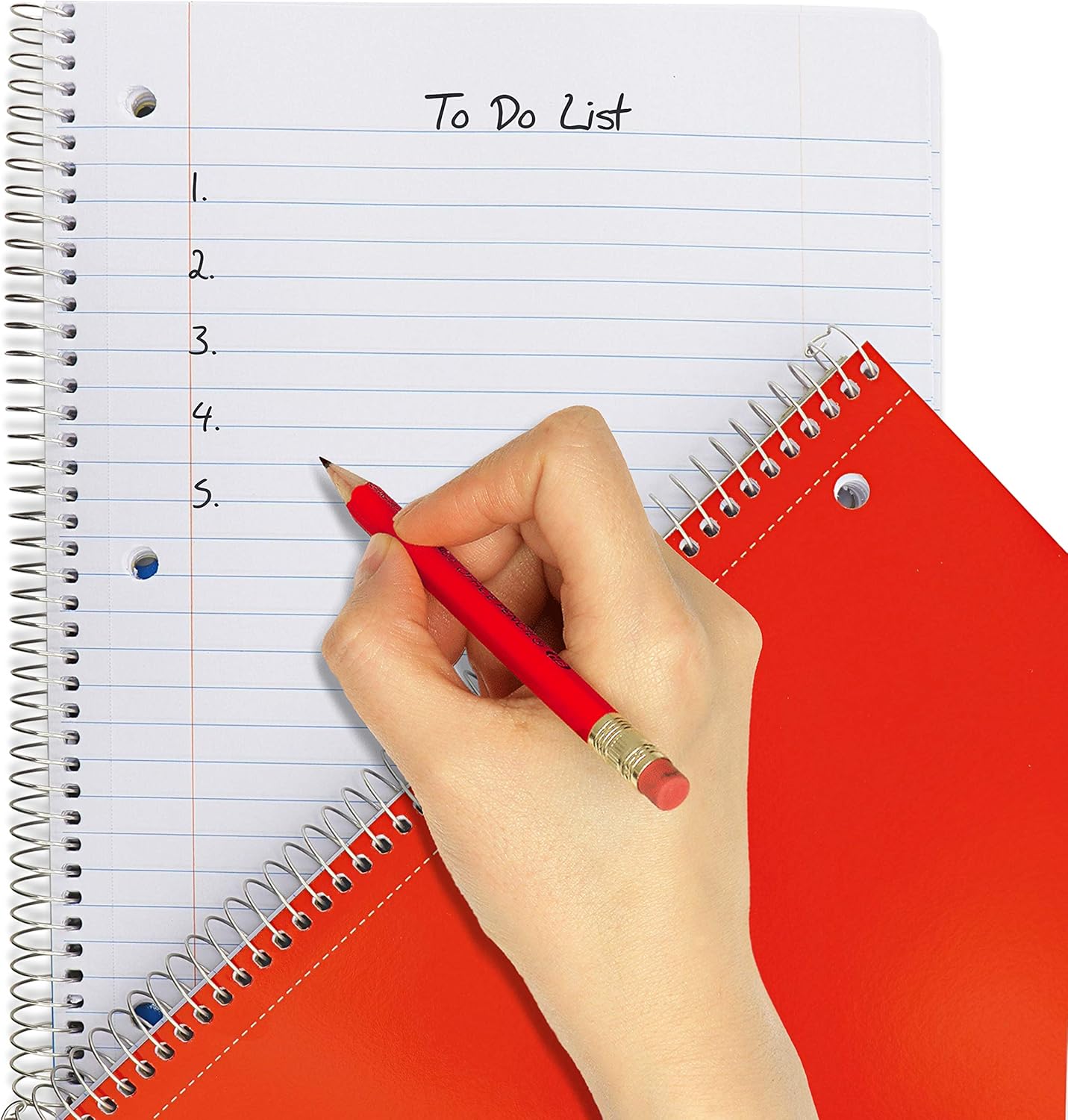 Emraw 5 Subject Spiral Notebooks College Ruled 150 Sheets Ideal for Class Assignments, Homework, Planning and General Notes (Pack of 6)