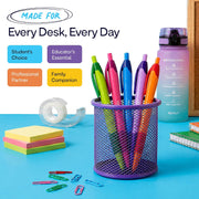Retractable Ball Point Pens Black Medium Point 75 Pack
