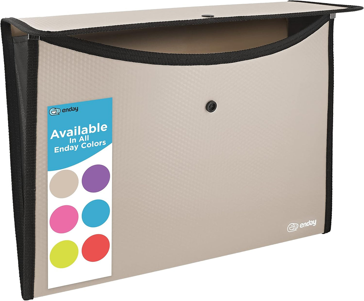 Square Flap Document Holder Blue, Expanding File Folder, A4 Letter Size Reusable Filling Envelopes, Snap Closure Wallet File Pouch Also Available in Pink, Purple, Green, Red, Grey, 1 Pcâ€“ by Enday