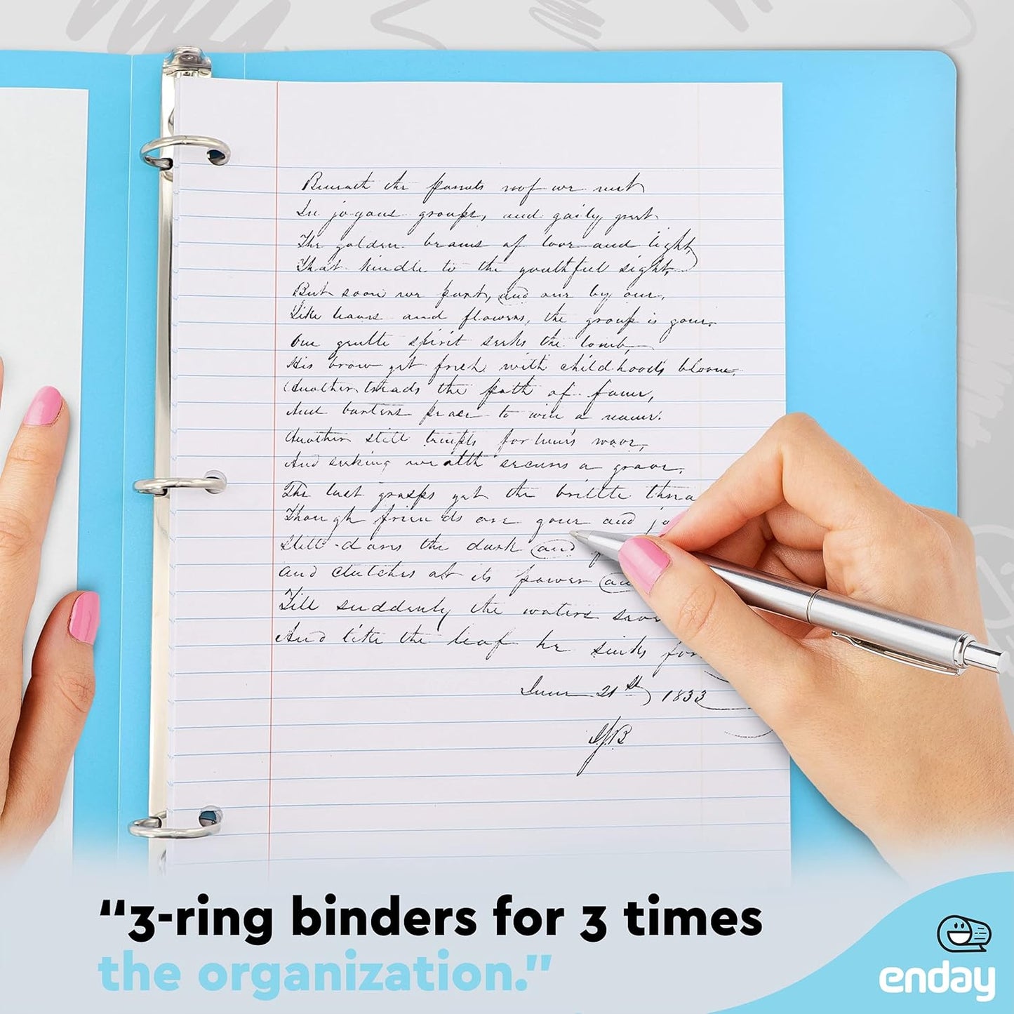 1/2" Poly 3 Ring Presentation View Binder with Pocket Allows for Quick Loading of Spine Inserts and Prevents Gapping and Mis Alignment of Rings (Pack of 3) - by Emraw