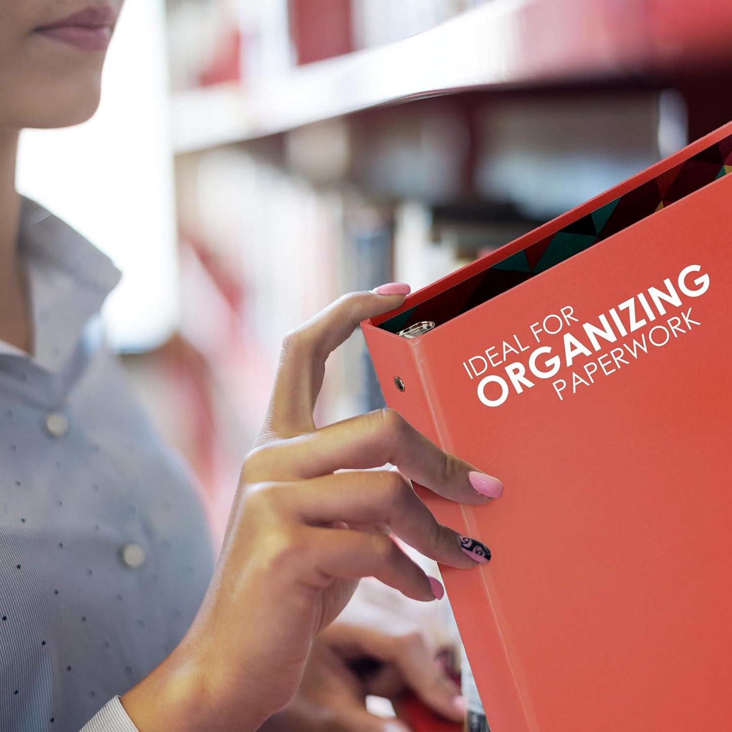 3 Ring Binder 1.5 inch Binder, 1 ½ Inch Round Ring Binders, Colored Binders for School Supplies, Printed Inside and Outside, Used for Papers, Business Cards Etc., Holds 280 Sheets, 4 Pack - by Emraw