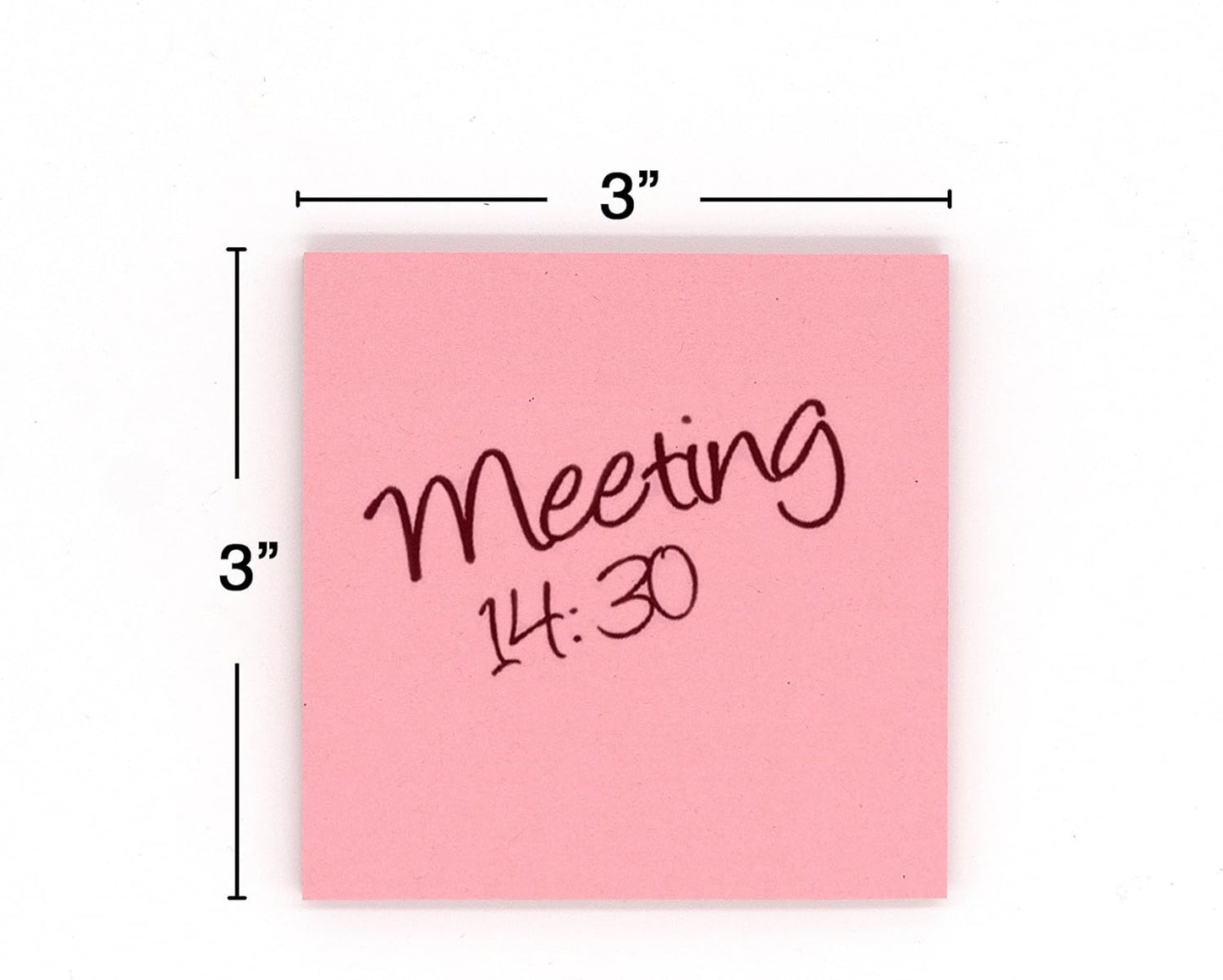 Emraw Sticky Notes Stick It Stickies, Plain Small 3" x 3" Square Pastel Watercolor Removable Self Stick On Note Memo Pad for Office, Home, School - Pack of 8 Pads