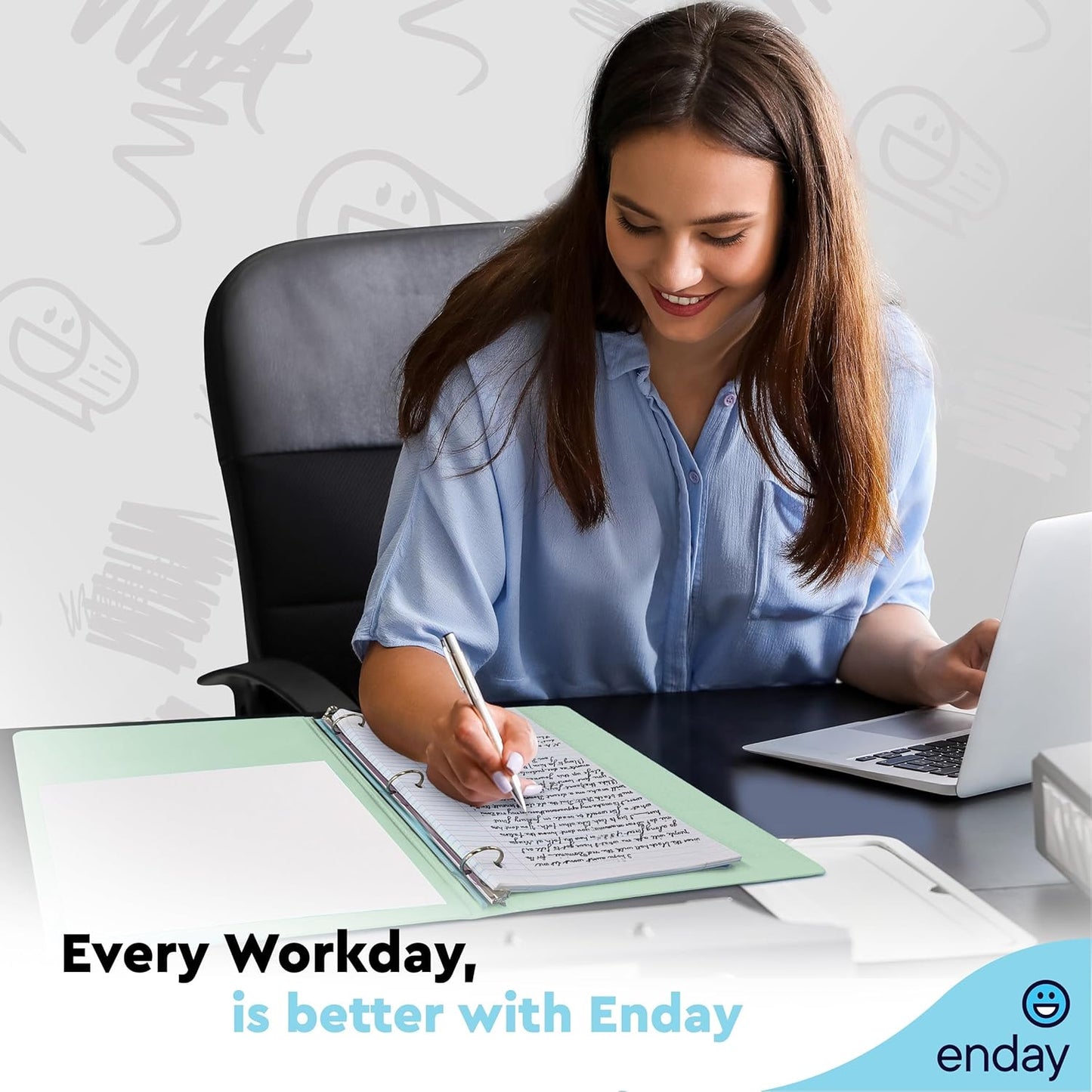 Enday Binders Pastel 3 Ring Binder, Clear View Cover for Letter Size 8.5 x 11'' Paper & 2 Inside Pockets, Ideal for School Supplies, Office, and Home (select inch size)