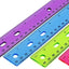 Emraw 12 inches Jeweltones Color Ruler - Designed in Blue, Pink, Green and Orange â€“ Great for School, Home, & Office - 8 Pieces