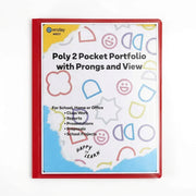 Poly 2-Pockets Portfolio W/ 3-Prong, With View