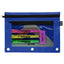 Double Zipper 3-Ring Pencil Pouch With Mesh Window