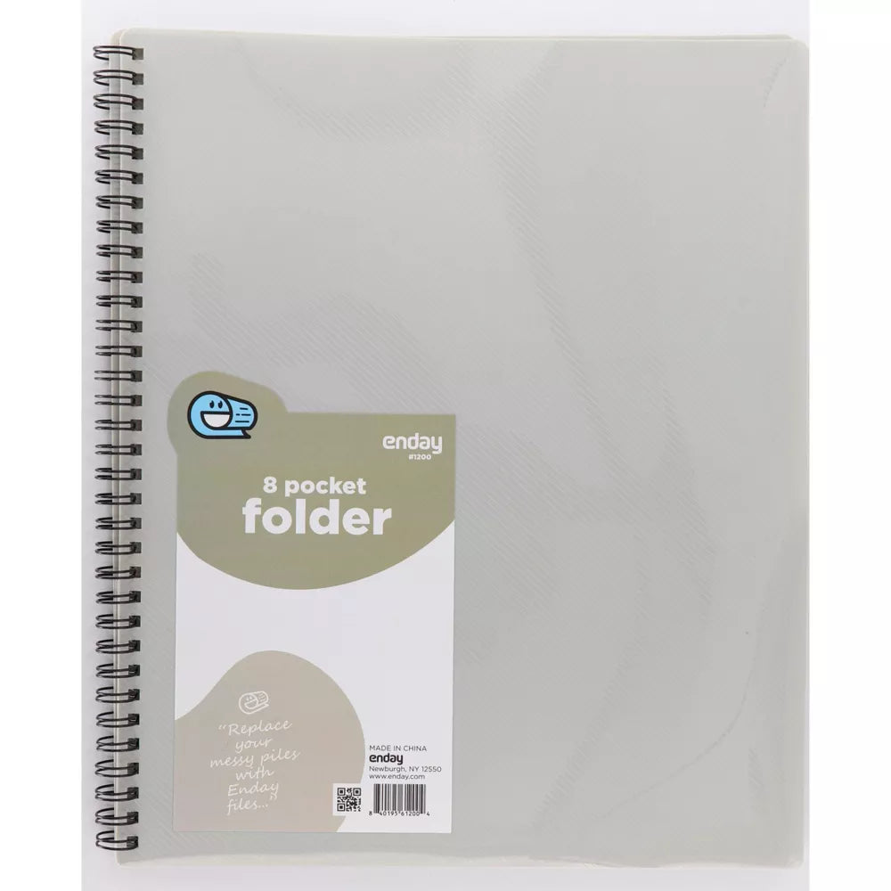 8 Pocket Poly Folder With View